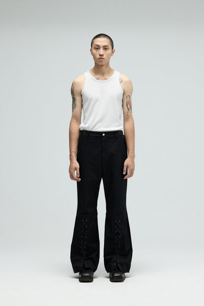 EQUALNEAR - Boxer Flared Pants - Black