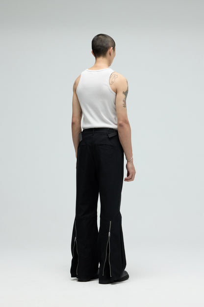EQUALNEAR - Boxer Flared Pants - Black