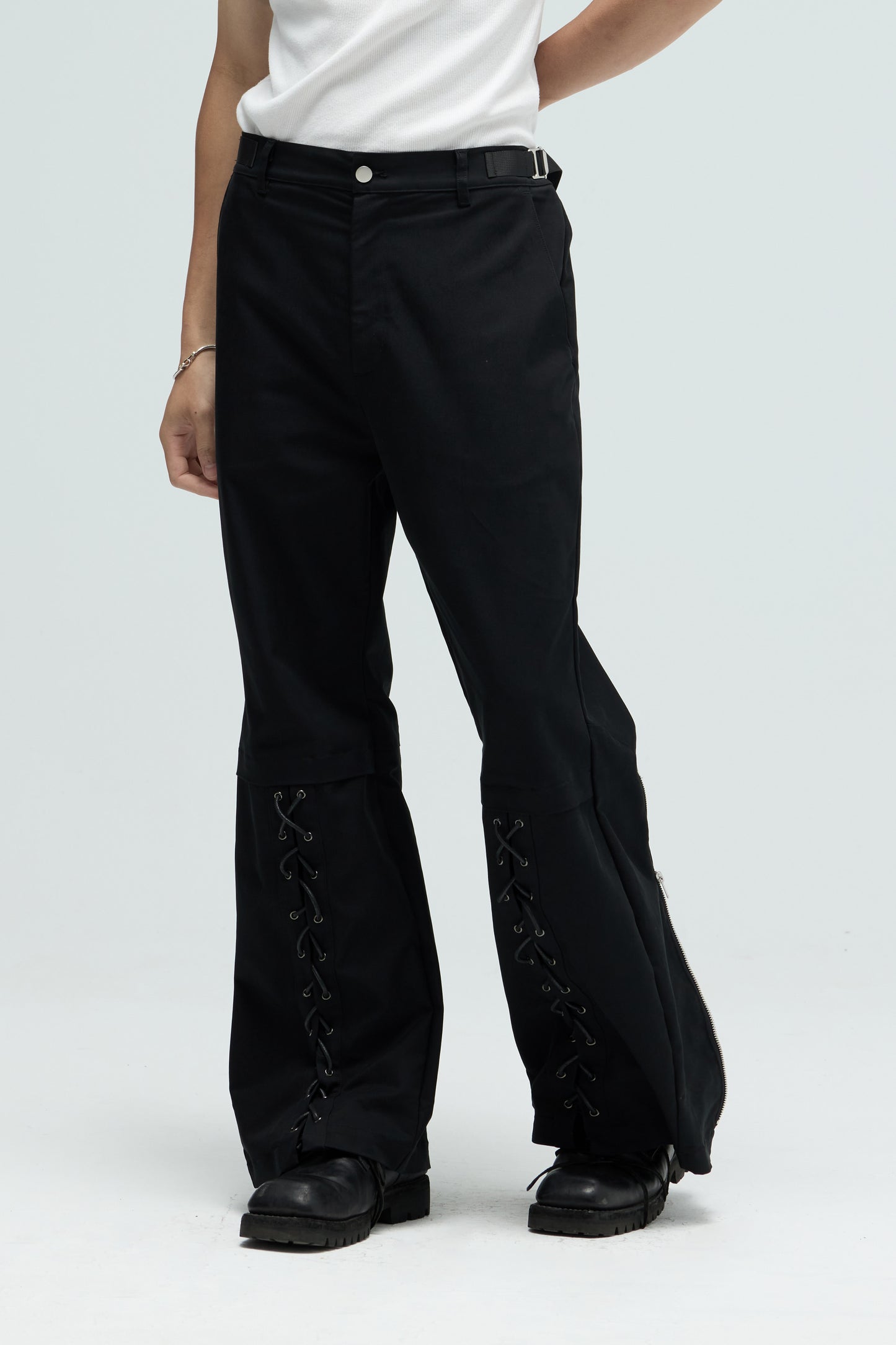 EQUALNEAR - Boxer Flared Pants - Black