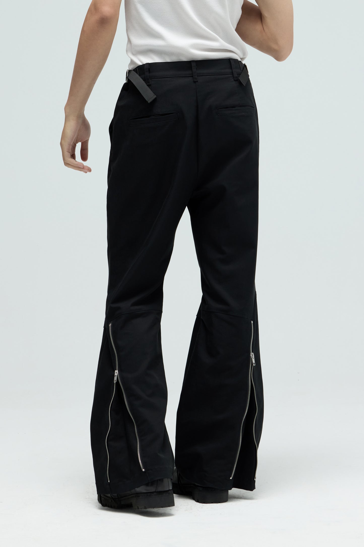 EQUALNEAR - Boxer Flared Pants - Black
