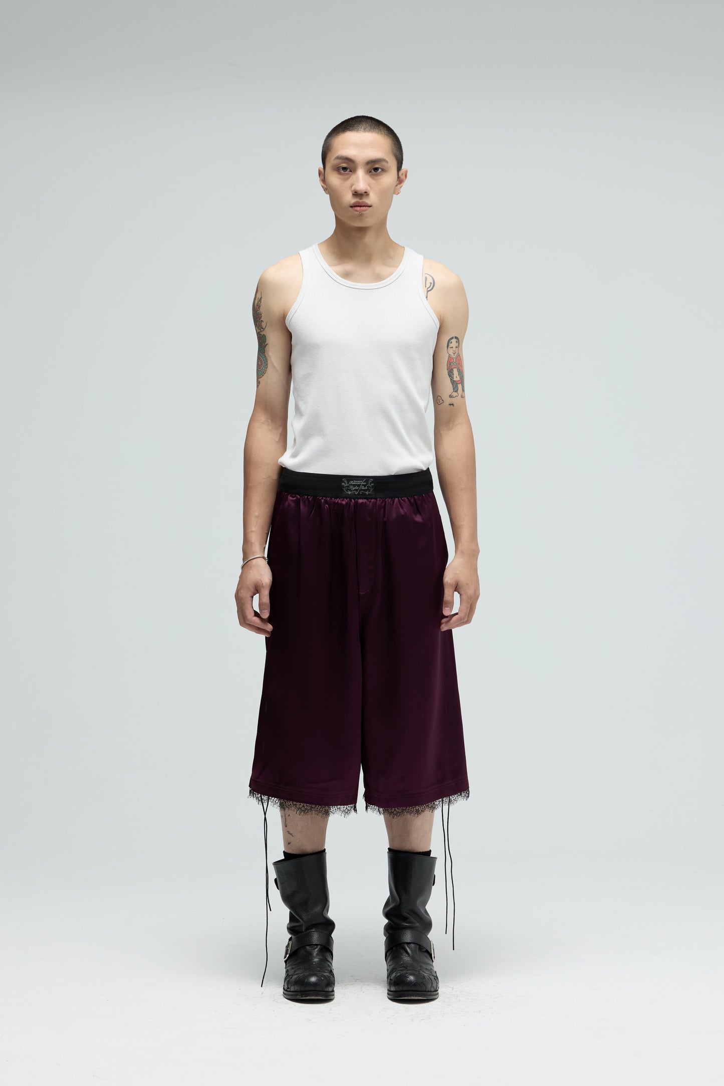 EQUALNEAR - Fight Club Shorts - Burgundy