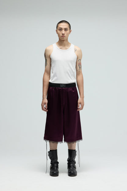EQUALNEAR - Fight Club Shorts - Burgundy