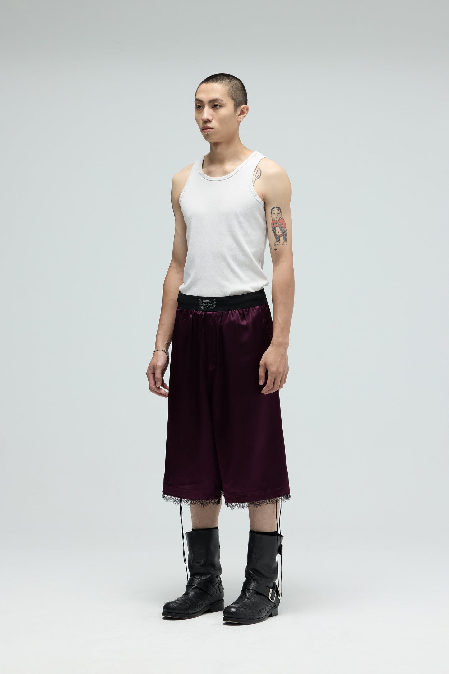 EQUALNEAR - Fight Club Shorts - Burgundy