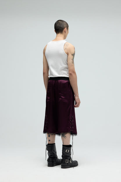 EQUALNEAR - Fight Club Shorts - Burgundy