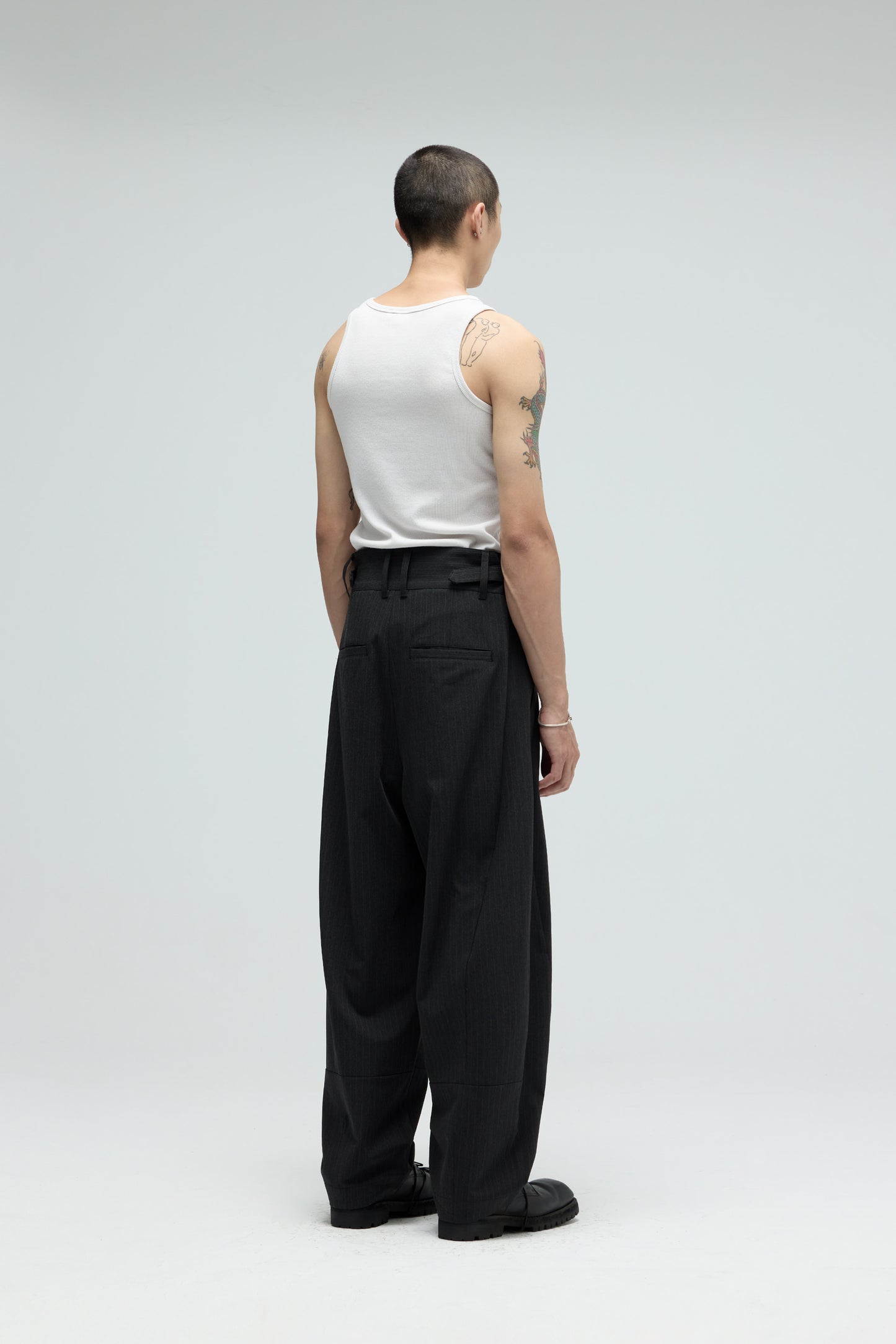 EQUALNEAR - Champion Wide Pants - Dark Gray
