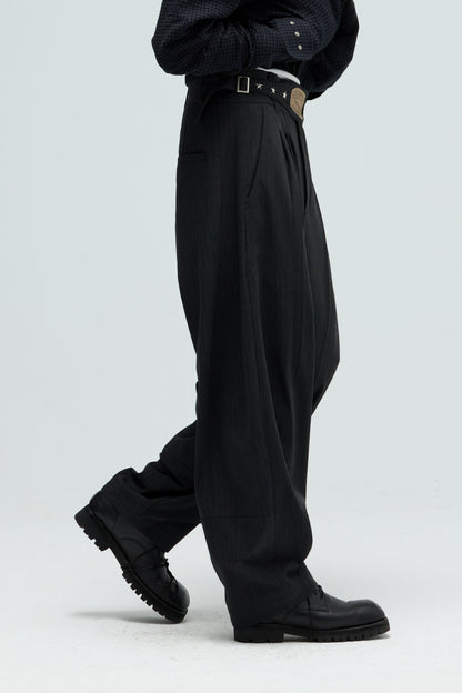 EQUALNEAR - Champion Wide Pants - Dark Gray