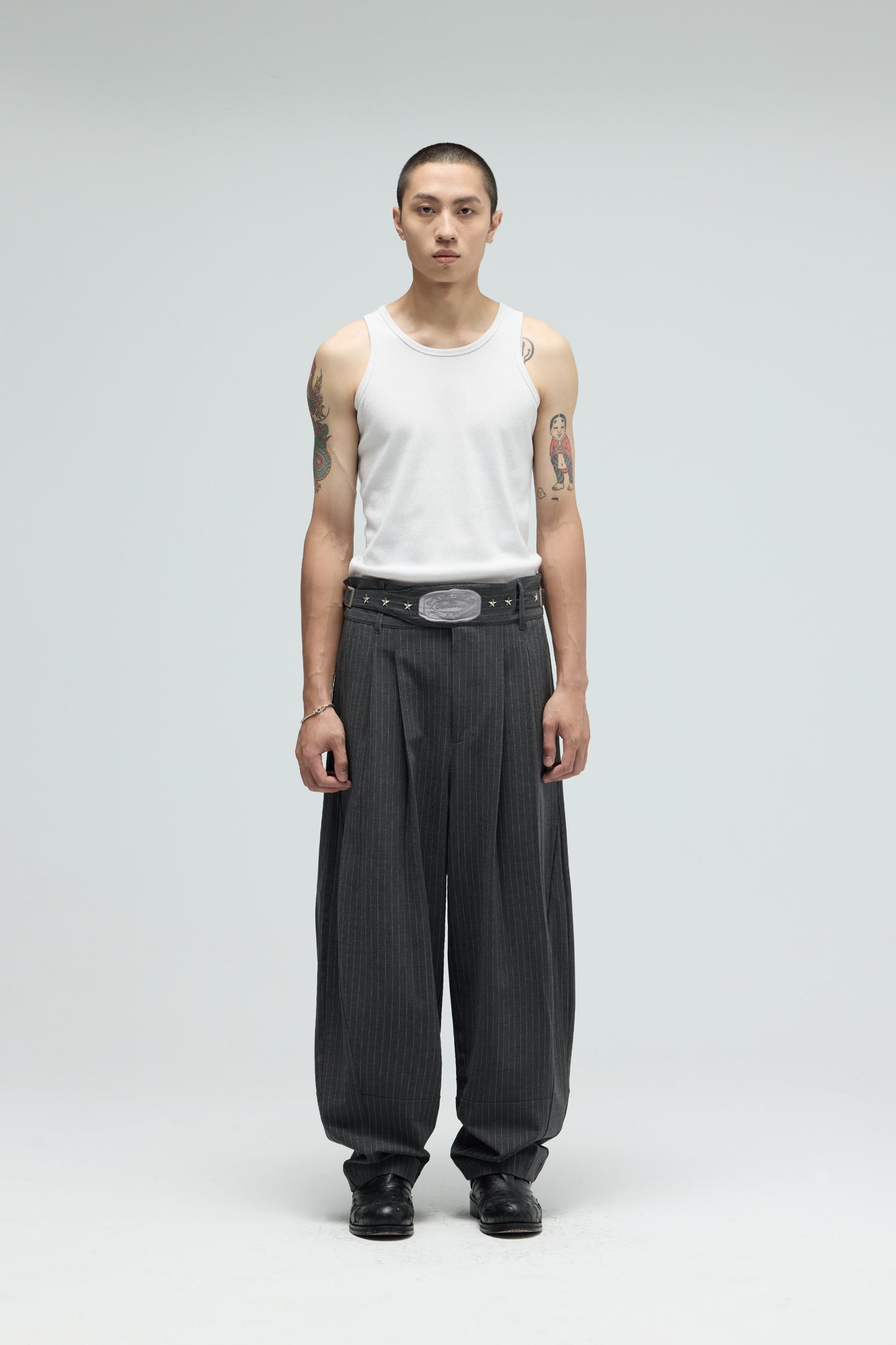 EQUALNEAR - Champion Wide Pants - Gray