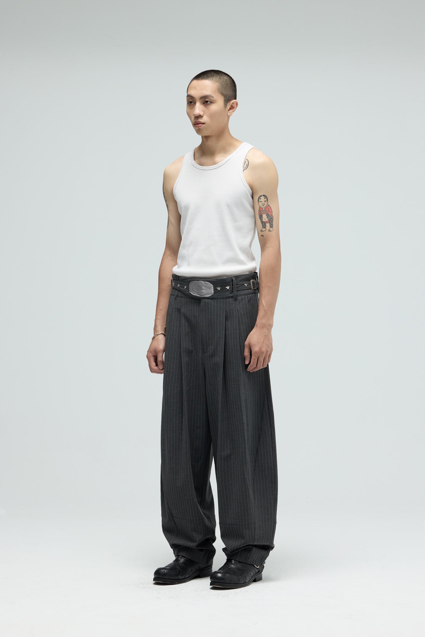 EQUALNEAR - Champion Wide Pants - Gray