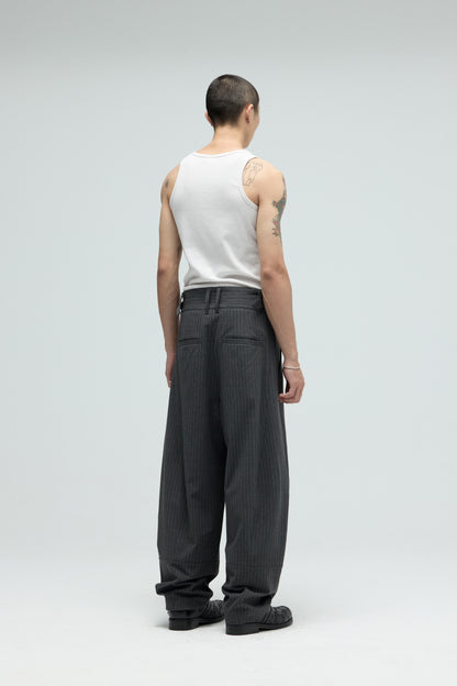EQUALNEAR - Champion Wide Pants - Gray