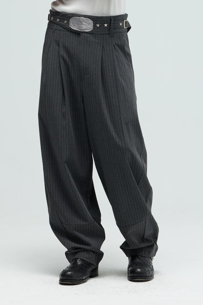 EQUALNEAR - Champion Wide Pants - Gray