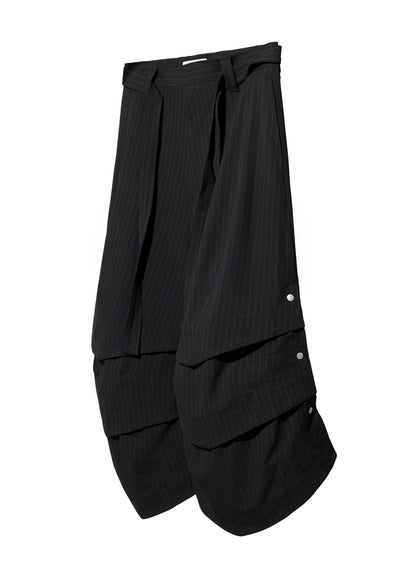 EQUALNEAR - Armor Jorts (Pinstripe Suiting) - Black