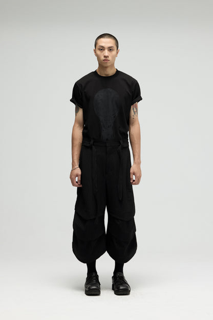 EQUALNEAR - Armor Jorts (Pinstripe Suiting) - Black