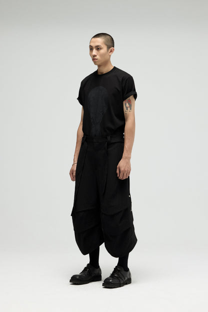 EQUALNEAR - Armor Jorts (Pinstripe Suiting) - Black