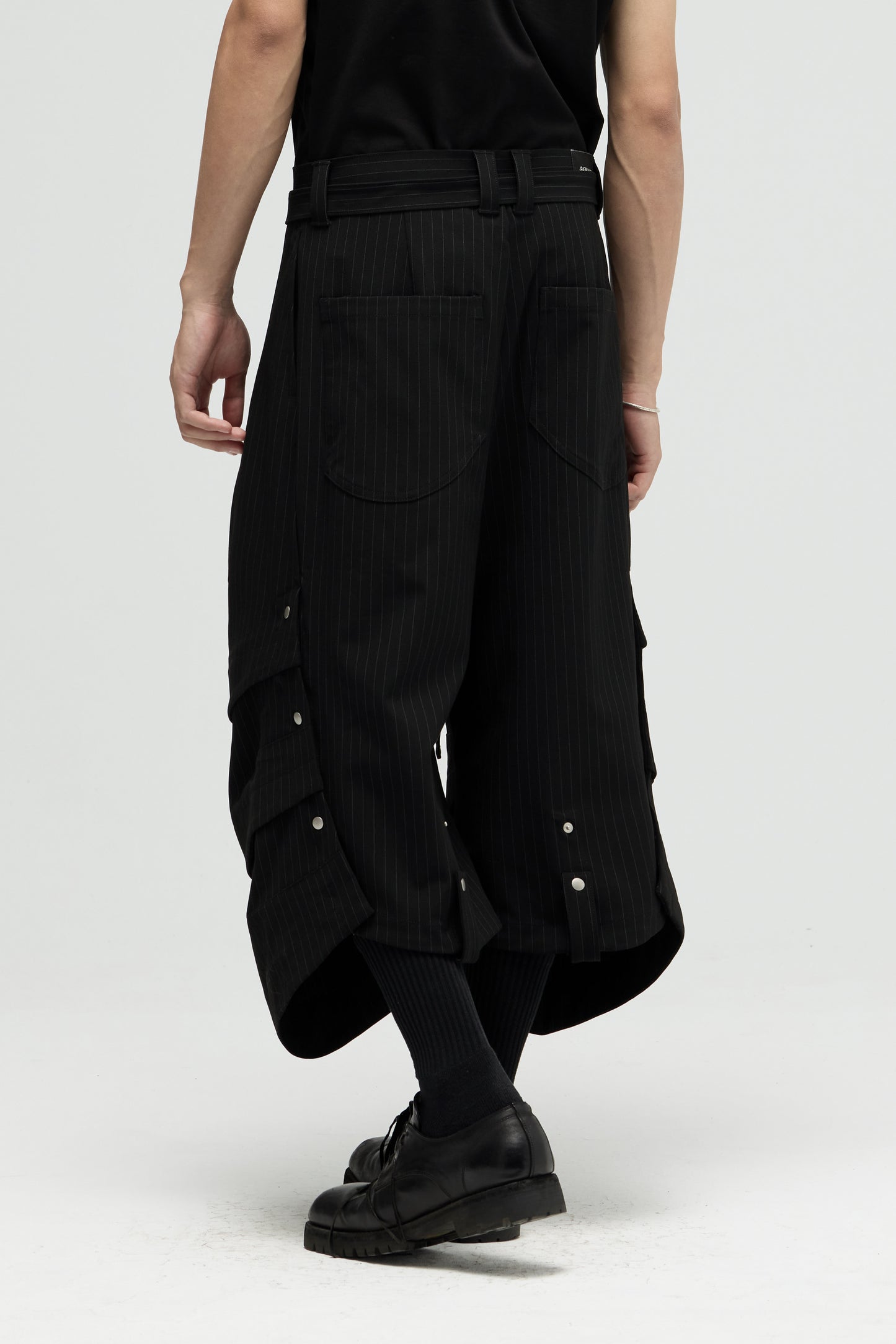 EQUALNEAR - Armor Jorts (Pinstripe Suiting) - Black