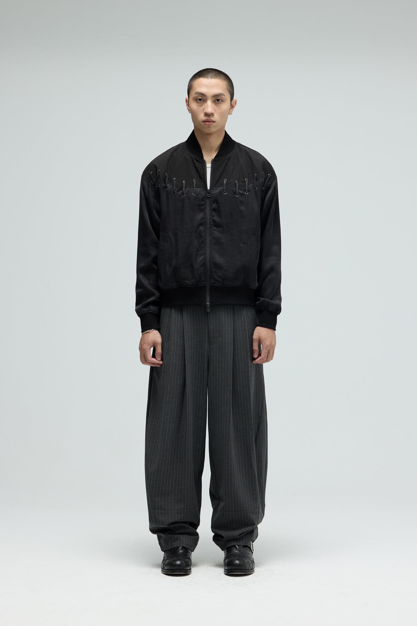 EQUALNEAR - Rodeo Bomber Jacket - Black