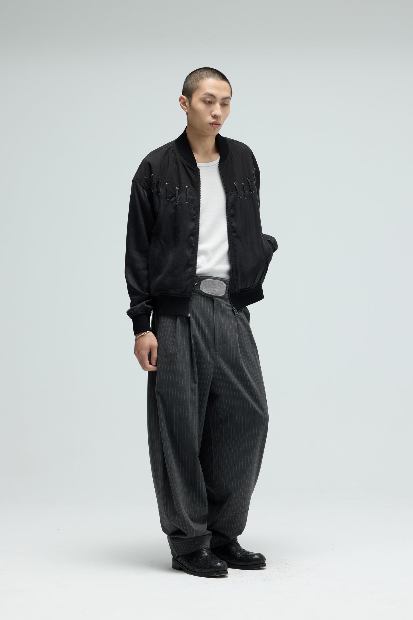 EQUALNEAR - Rodeo Bomber Jacket - Black
