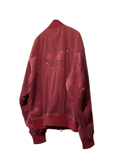 EQUALNEAR - Rodeo Bomber Jacket - Red