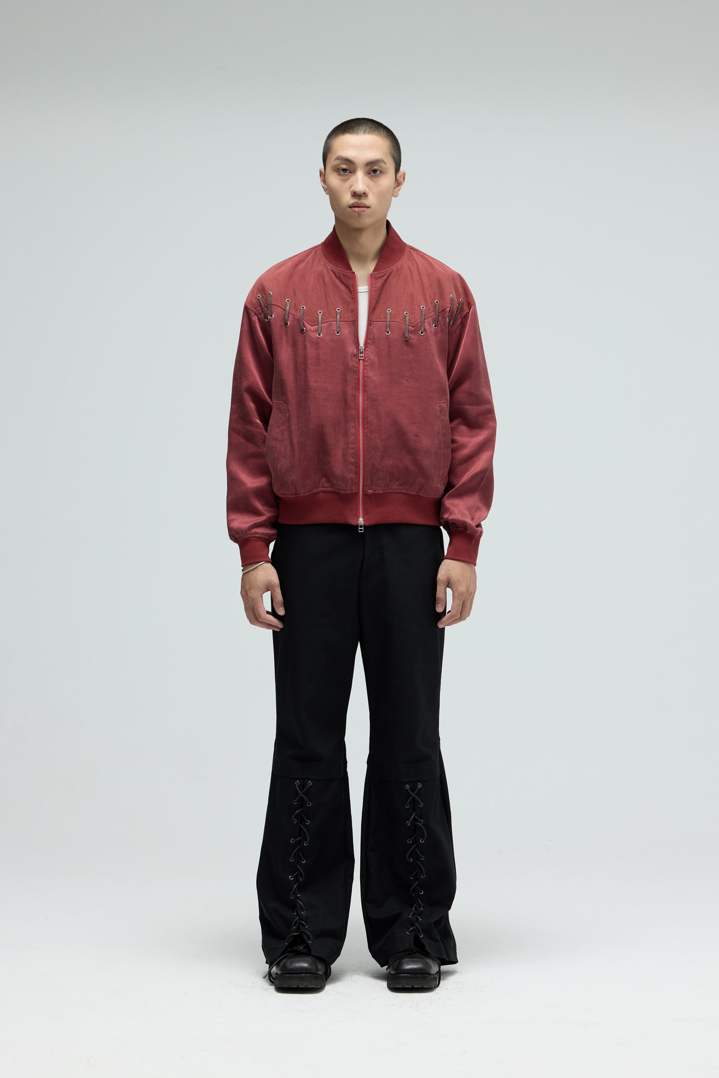 EQUALNEAR - Rodeo Bomber Jacket - Red