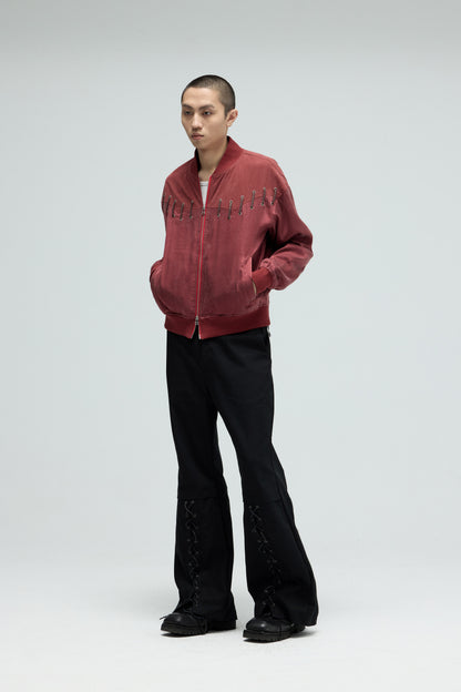 EQUALNEAR - Rodeo Bomber Jacket - Red
