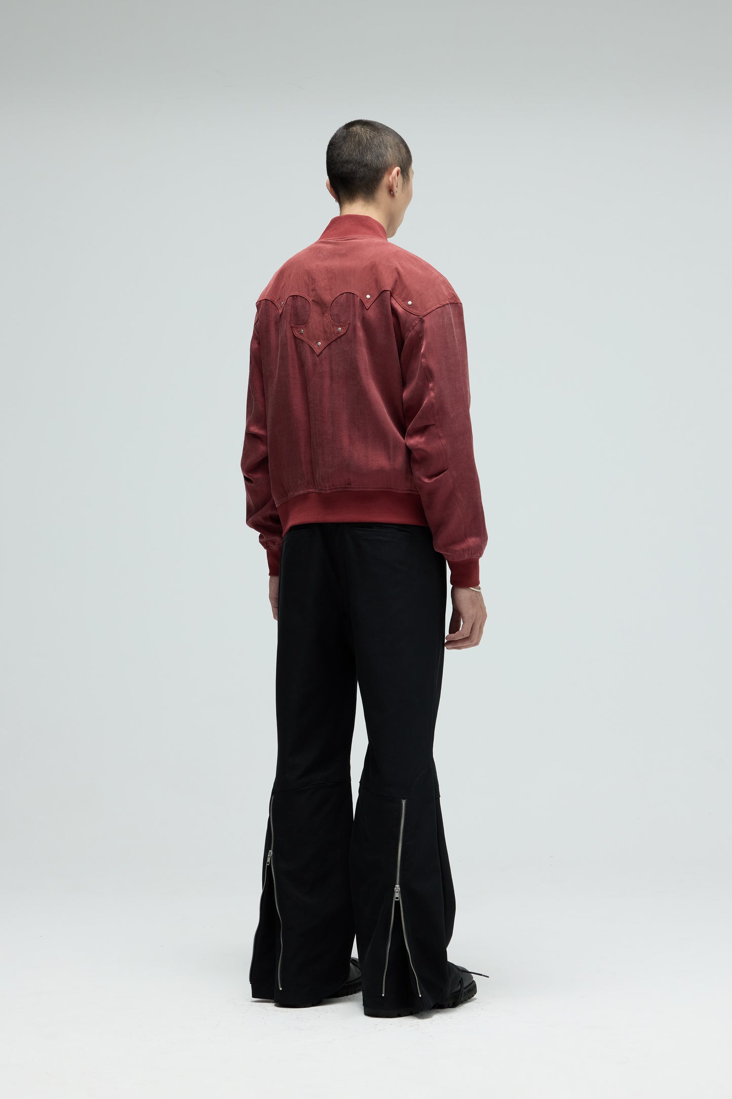 EQUALNEAR - Rodeo Bomber Jacket - Red