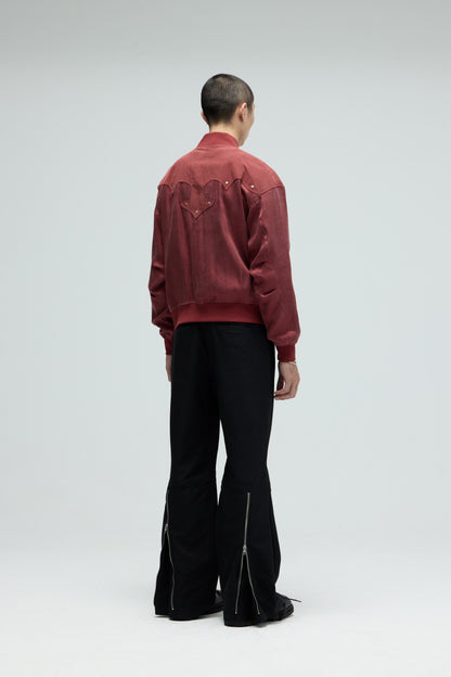 EQUALNEAR - Rodeo Bomber Jacket - Red