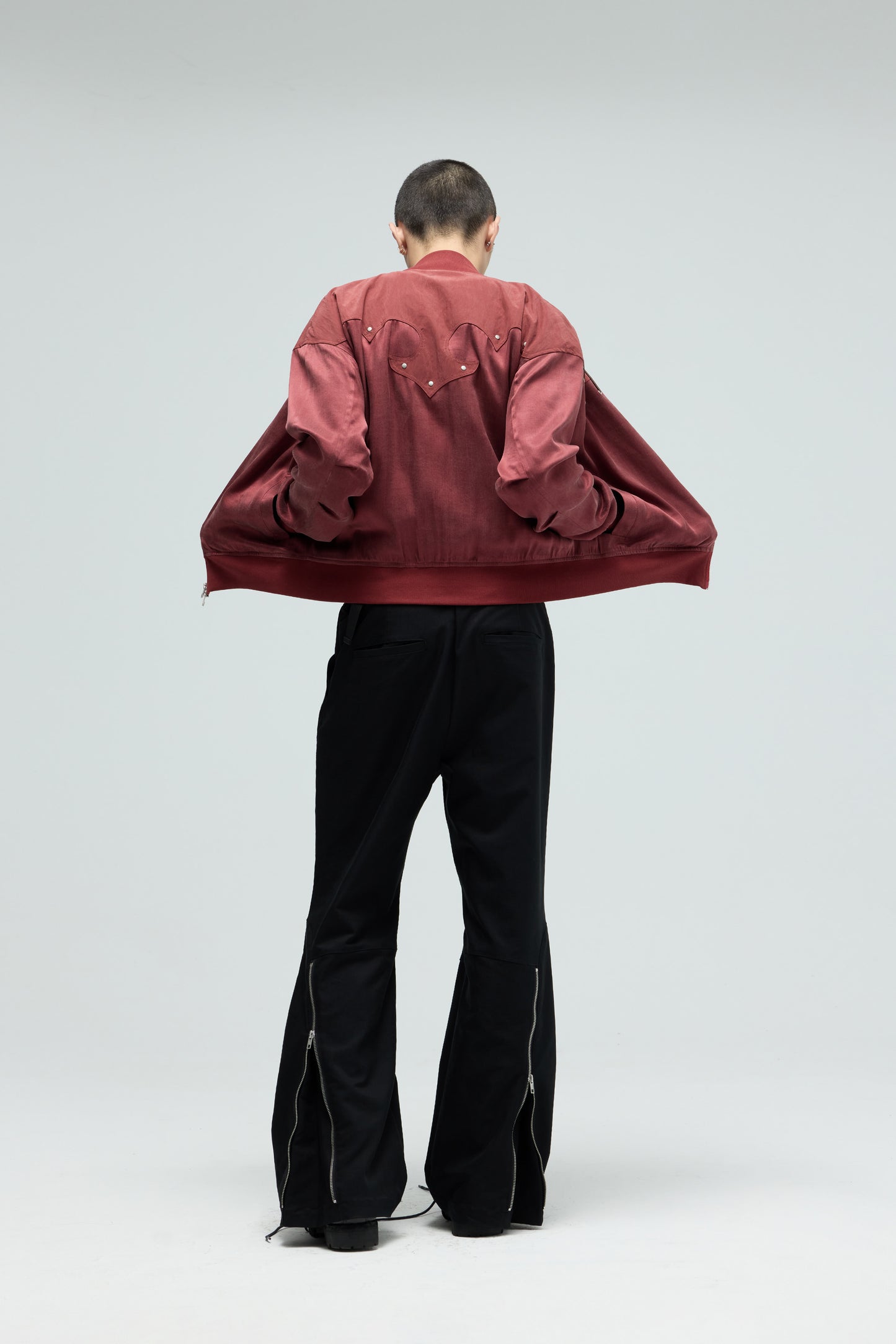 EQUALNEAR - Rodeo Bomber Jacket - Red