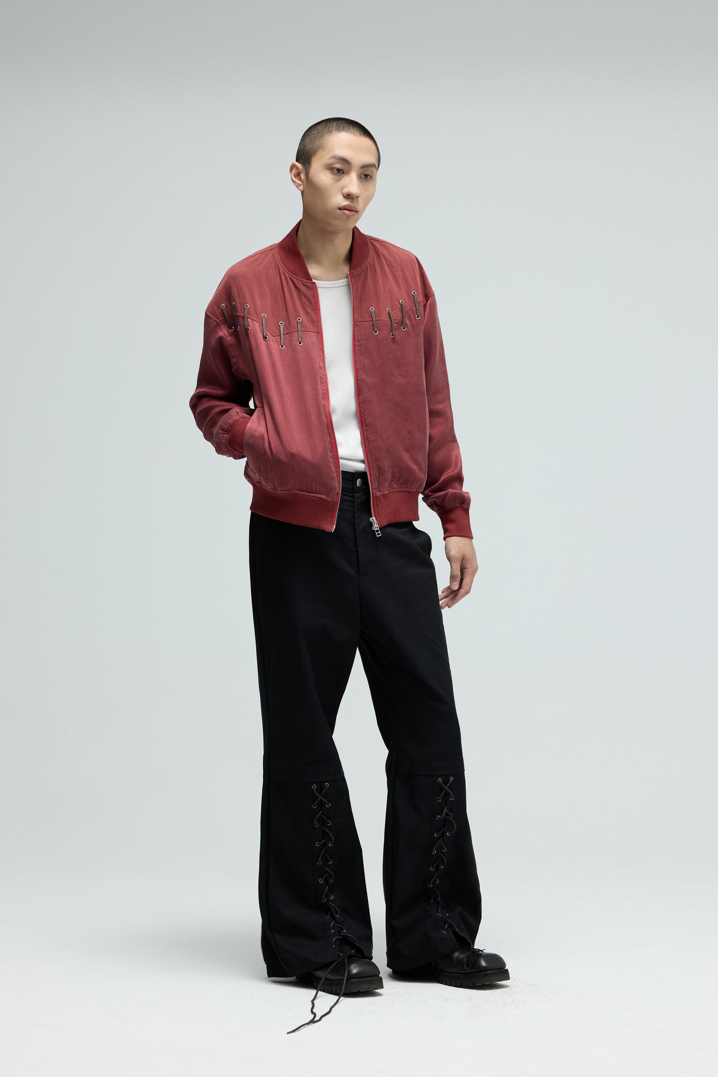 EQUALNEAR - Rodeo Bomber Jacket - Red