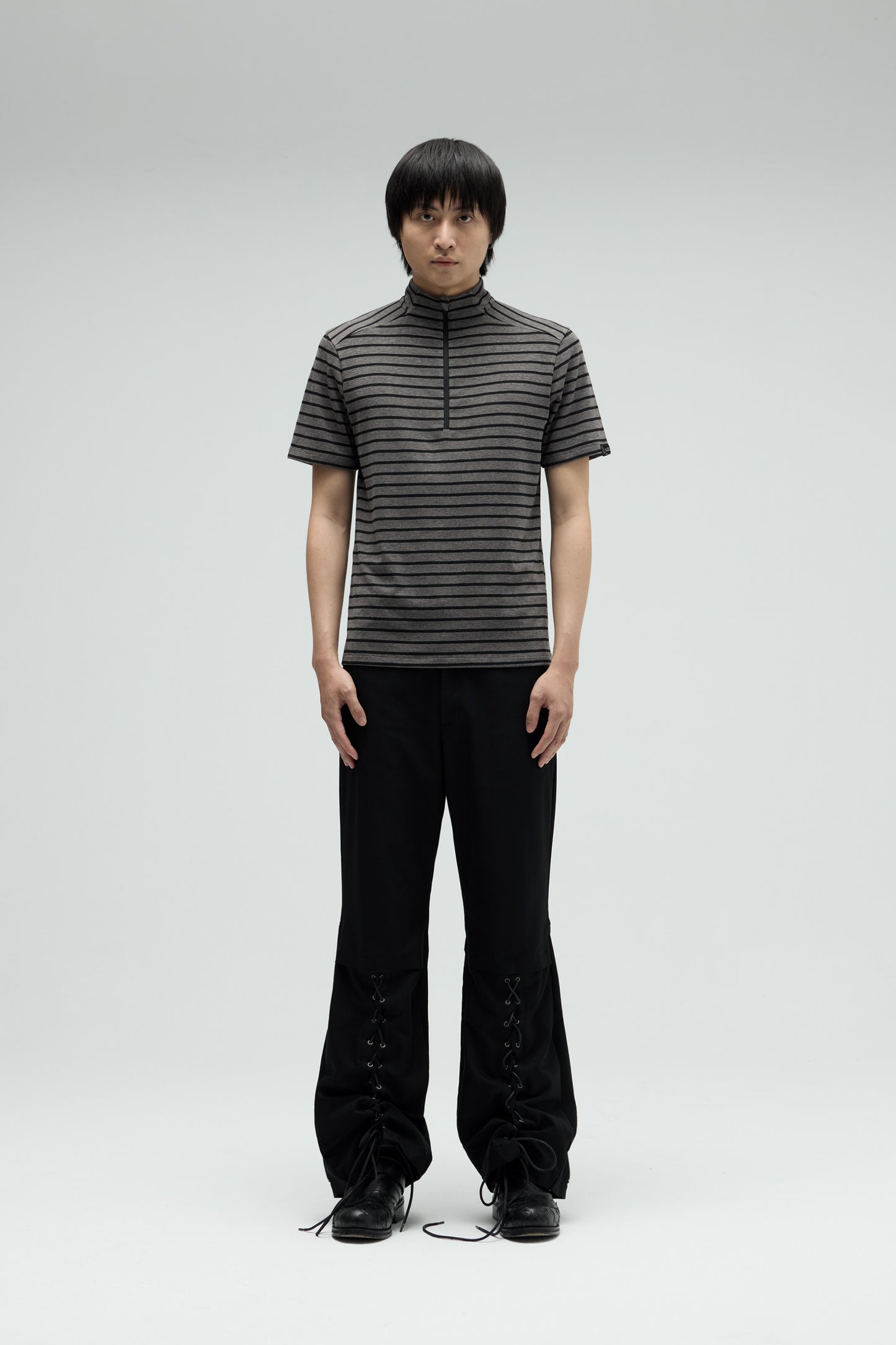 EQUALNEAR - Fight Club Zip Top - Black