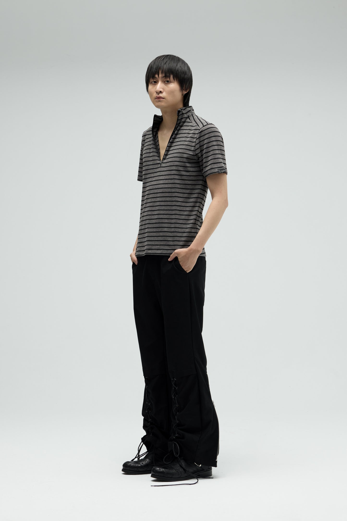 EQUALNEAR - Fight Club Zip Top - Black