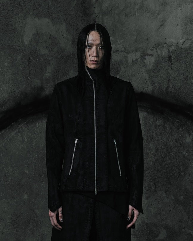 renkè - Arc-Zip Coated Denim Jacket