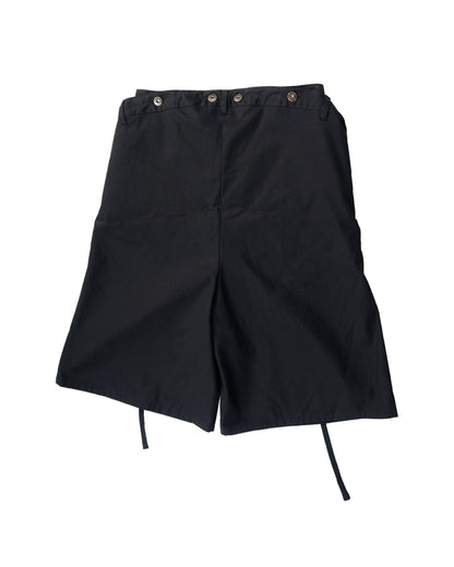 ENCLAVE - TWILL LOOSE-FIT “DROP-TROU” SHORTS - Black