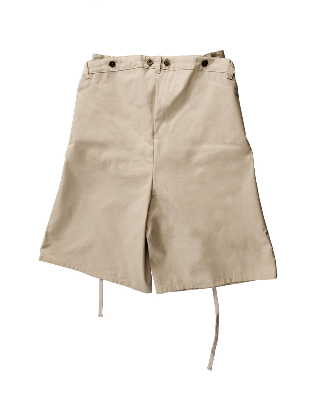 ENCLAVE - TWILL LOOSE-FIT “DROP-TROU” SHORTS - Khaki