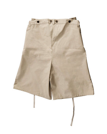 ENCLAVE - TWILL LOOSE-FIT “DROP-TROU” SHORTS - Khaki