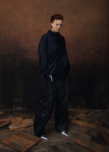 ENCLAVE - LOOSE FIT LONG-SLEEVES “COVERD” SHIRT - Blue