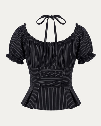 PCES - Fan-laced Ruffle Top