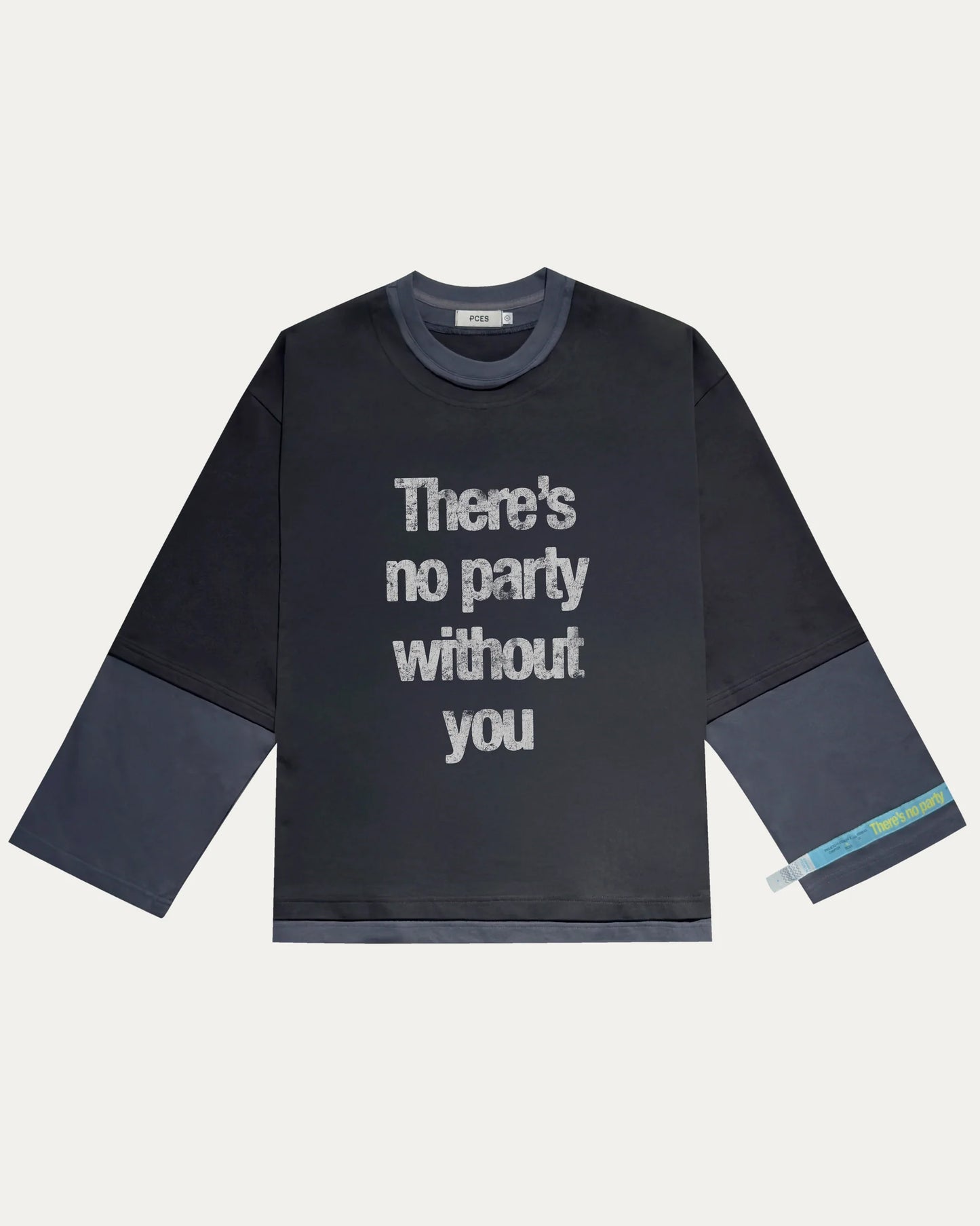 PCES - Duo-Tone Long-Sleeve T-shirt - Grey