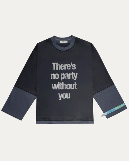 PCES - Duo-Tone Long-Sleeve T-shirt - Grey