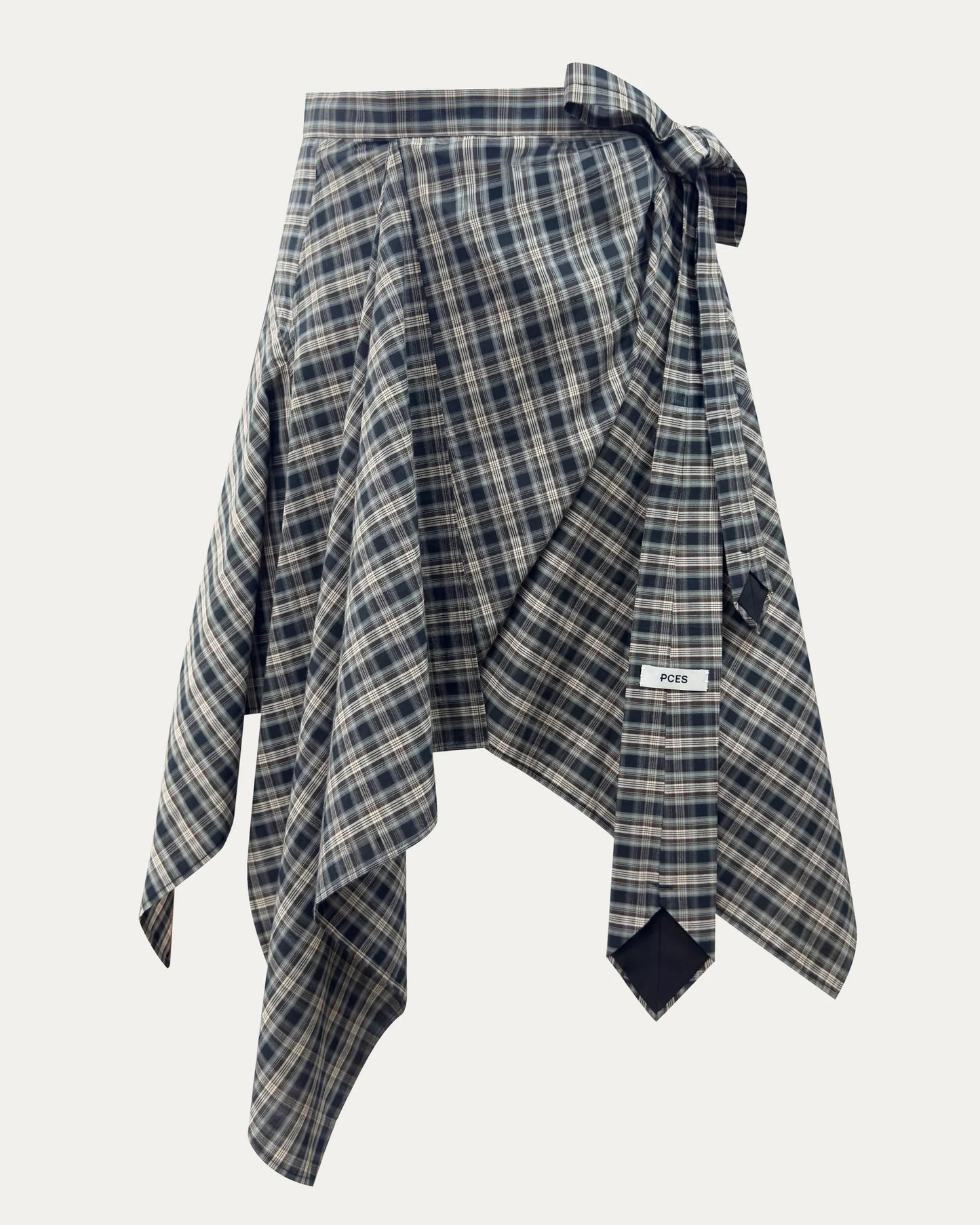 PCES - Necktie Wrap Skirt - Blue