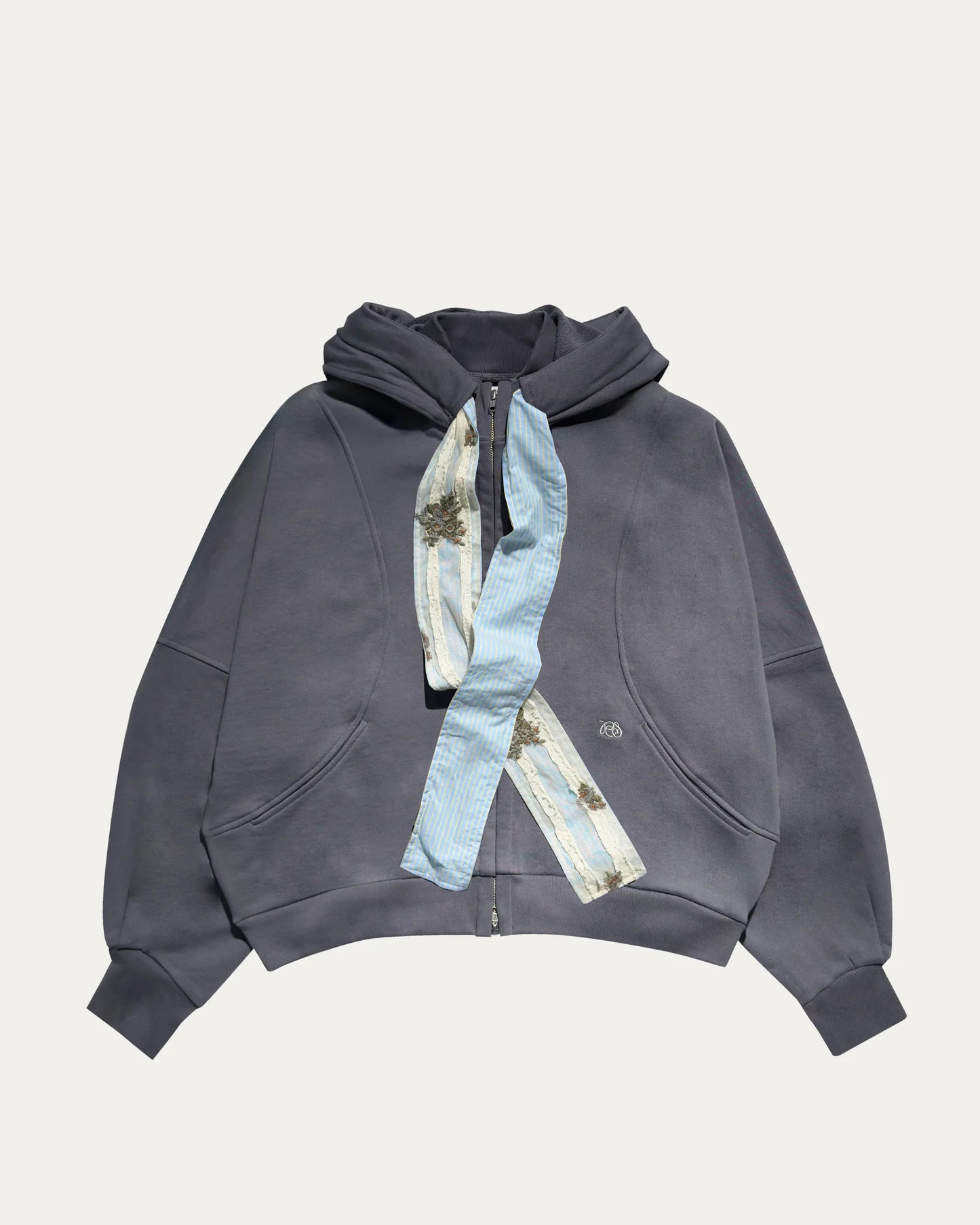 PCES - Cropped Cat Hoodie Jacket - Grey