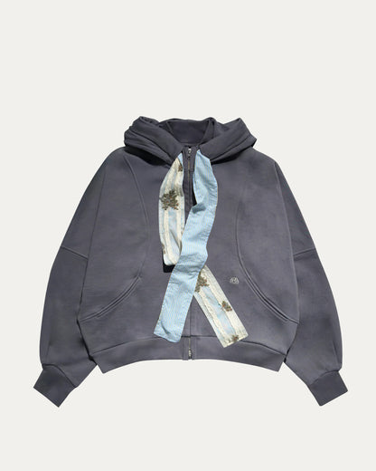 PCES - Cropped Cat Hoodie Jacket - Grey