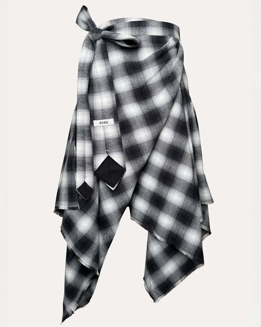 PCES - Necktie Wrap Skirt - Black